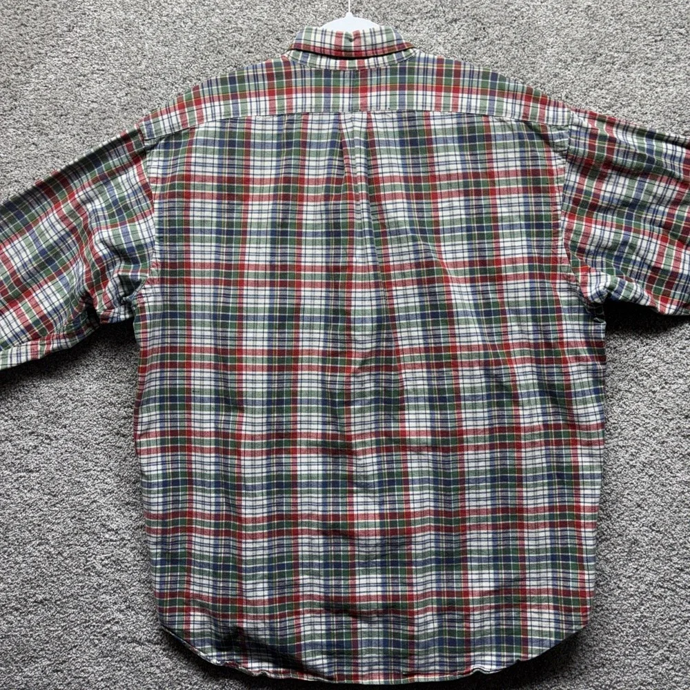 Vintage Y2K Polo Ralph Lauren The Big Shirt Mens Large Plaid Flannel Button Down